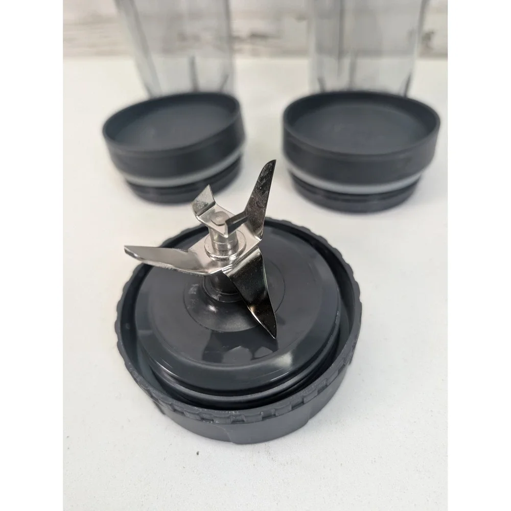 Ninja Blender Replacement Parts BL772 16oz Cups Lids and 6-Fin Blade Assembly